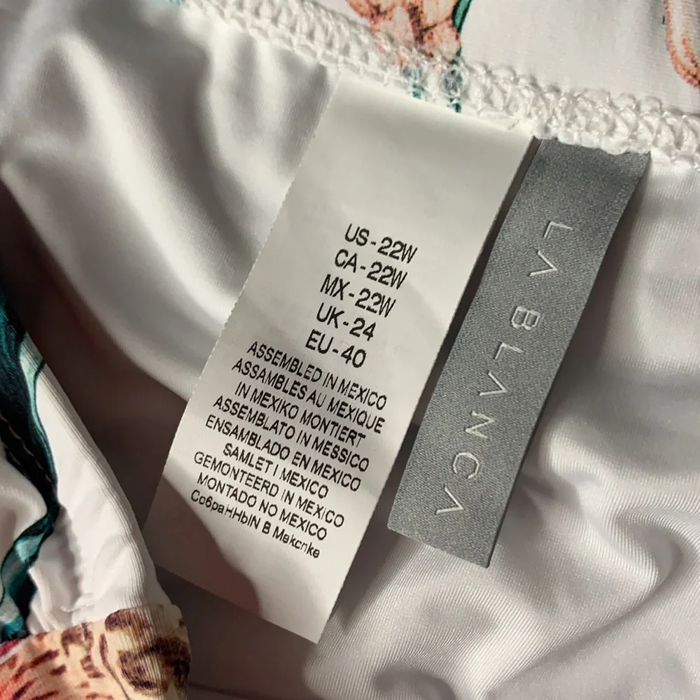LA BLANCA Plus Size High Waist Bikini Bottoms 22W